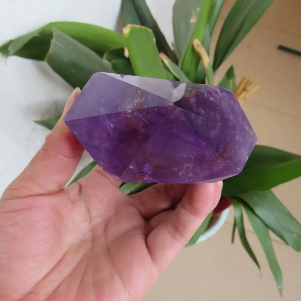 

320g New Rare AAAA Brazil Natural Amethyst Quartz Crystal Point Wand Single Terminated Reiki Healing natural stones and minerals