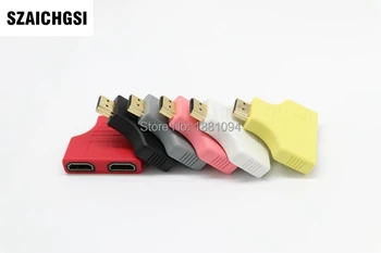 

SZAICHGSI HDMI Male To HDMI Female 1 to 2 Way Splitter Adapter Cable for HD TV colorful color wholesale 500pcs/lot