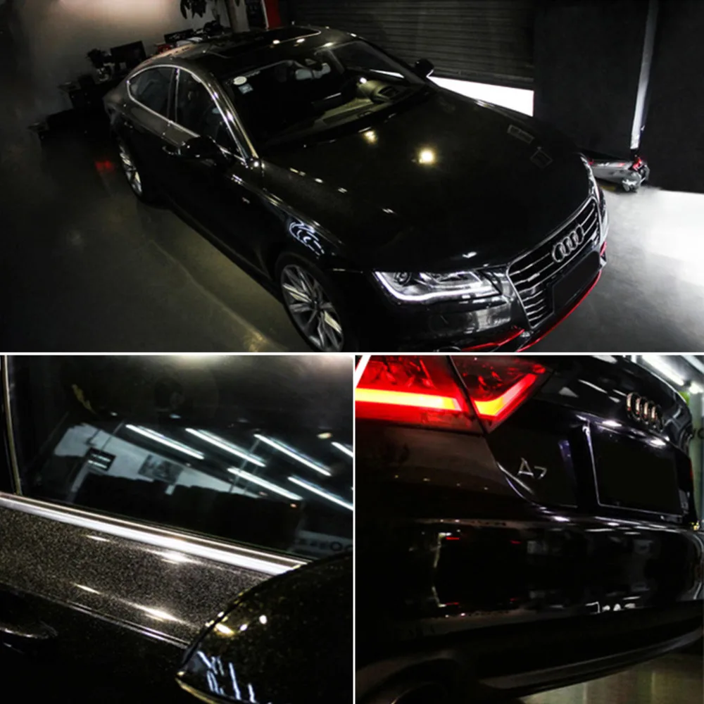 

1.52*10M Glossy Starry Fashion Black Color DIY Car Body Films Vinyl Car Wrap Sticker Decal Air Release Film cover