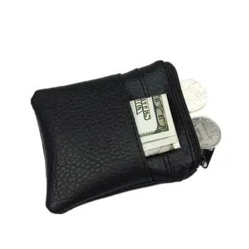 

10x8cm Men Women Soft PU Leather Coin Purse Wallet Bag Change Pouch Key Card Holder