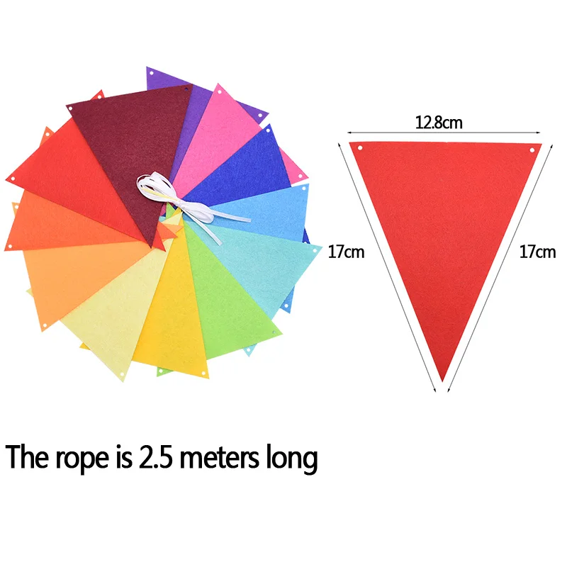 12 флагов, цветные тканевые гирлянды, рождественские фетровые гирлянды с подвеской, флаг для свадьбы, дня рождения, дома, вечерние гирлянды для украшения