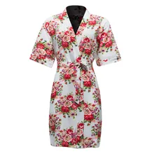Летний Для женщин Цветочный халаты 4 цвета хлопковые пижамы для беременных кормящих рубашки для беременных Для женщин сексуальная ночная рубашка с принтом платье