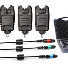 3+ 1 беспроводной водонепроницаемый ночной Светильник, роллер, аварийный комплект с сигнализацией укуса, 3 шт., черный свингер индикатор укуса для ловли карпа