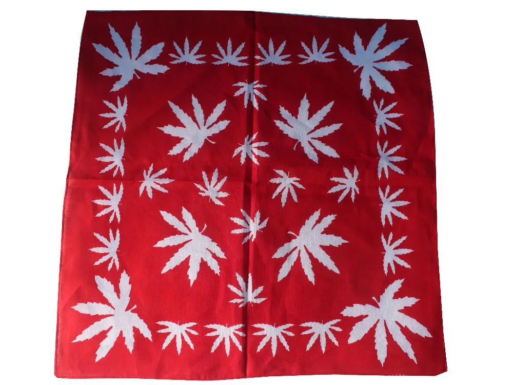 FOXMOTHER Hip Hop Punk Cotton Reggae Jamaica Green Weed Leaf Bandana Headwear For Mens - Цвет: M