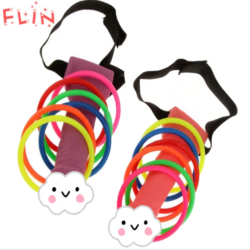 

1set Dick Willy Head Ring Hoop Toss Hoopla Game Hen Stag Night Party Event Party Fun Adult Humor Novelty Gag Toys