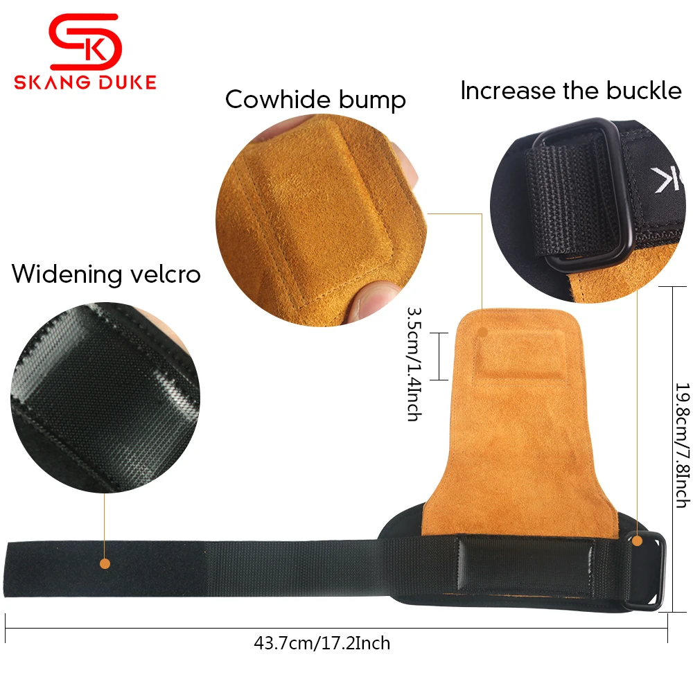 1 Pair Weight Lifting Gloves Gym Grips Adjustable Padded Wrist Wraps Support Palm Protector Heavy Duty Straps Bodybuilding