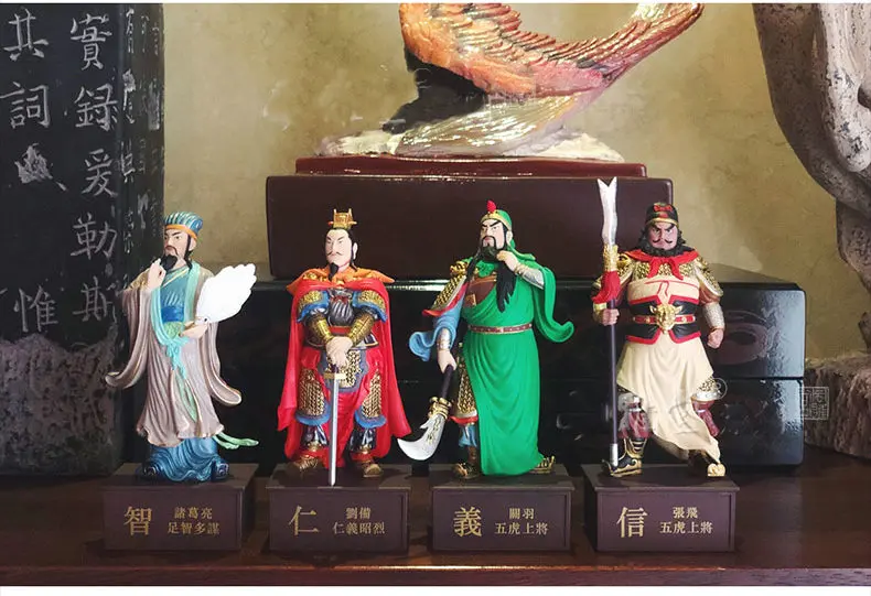 15 см оригинальные три царства игрушечные фигурки ZhugeLiang LiuBei Guan Yu Куклы Аниме фигурки украшения детские игрушки для мальчиков подарки на день рождения