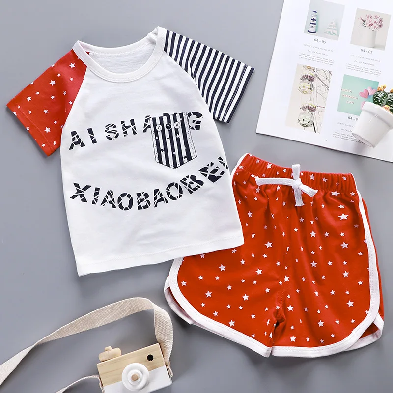 الطفل الصبي ملابس الصيف المولود الجديد الفتيان الملابس مجموعة القطن الطفل ملابس رسمية (قميص + السراويل) ملابس الرضع مجموعة الطفل الصبي ملابس الصيف المولود الجديد الفتيان الملابس مجموعة القطن الطفل ملابس رسمية (قميص + السراويل) ملابس الرضع مجموعة