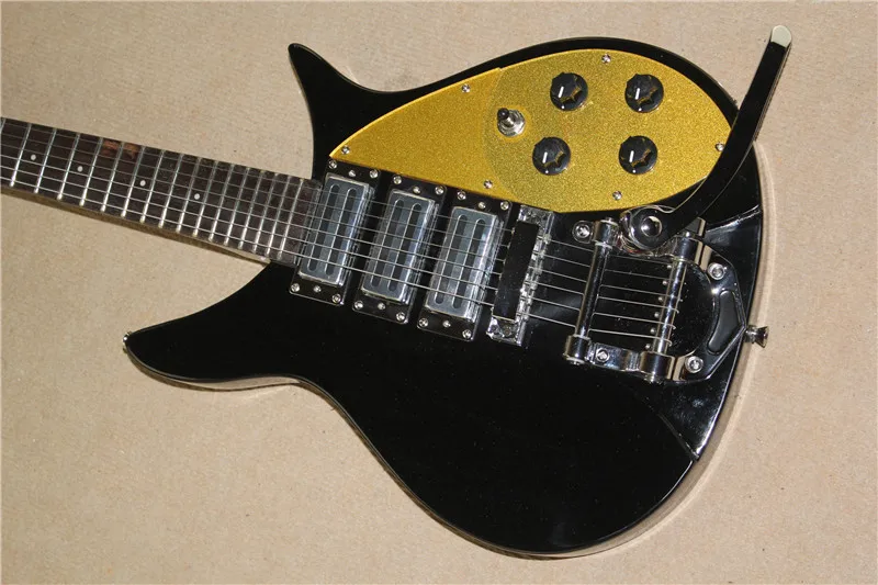 

527cm length strings black & CS rickenback 360 solid body 6 strings electric guitar 3 pickups ricken guitar