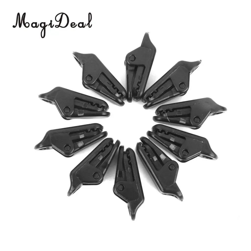MagiDeal 10 x Awning Clamp Tarp Clips Snap Hangers Tent High Quality Camping Survival Tighten Tool for Camping Hiking Accessory