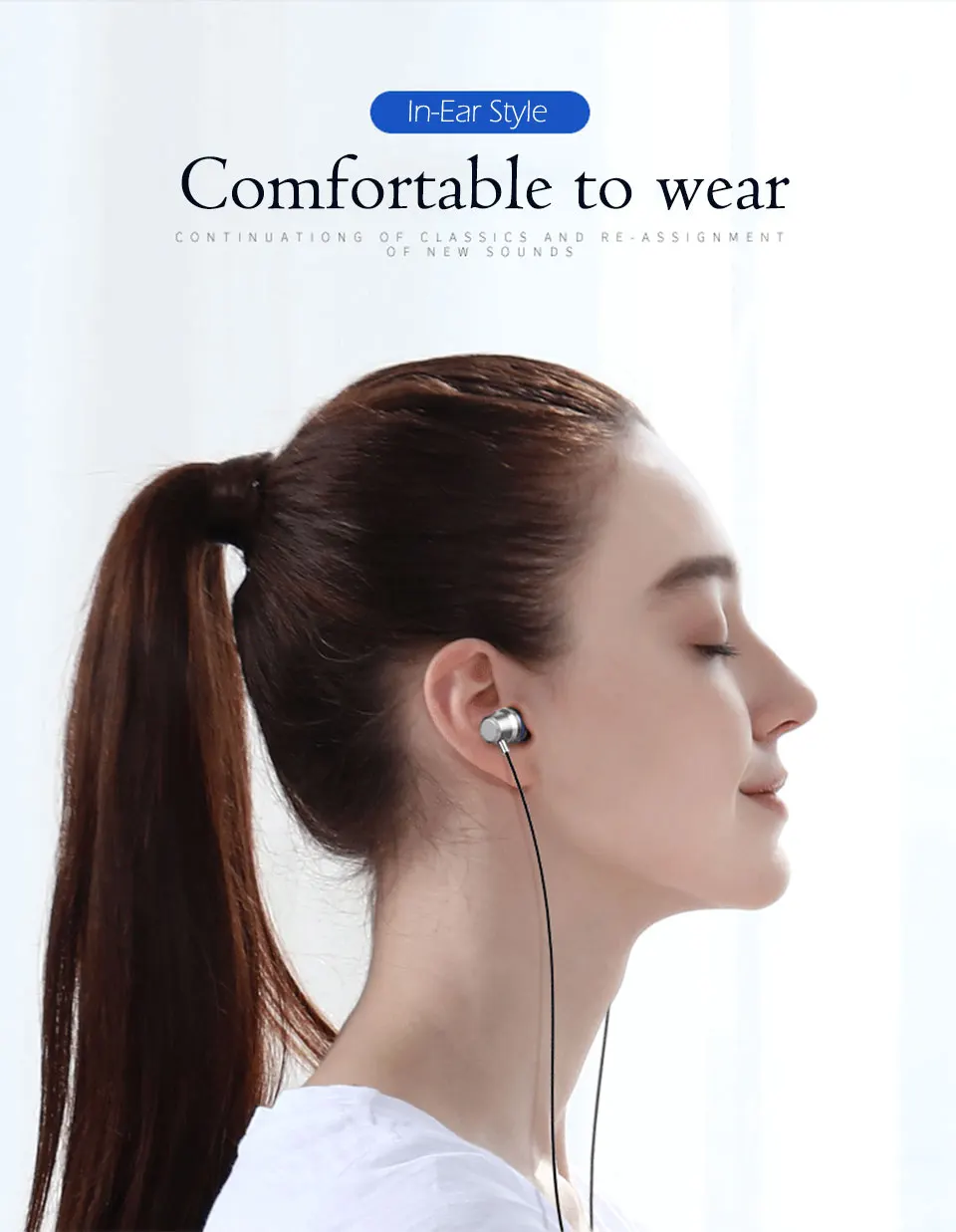 Earphones Metal Magnetic Stereo sports Bass Headset 3.5mm In-Ear Earbuds Earphone With Microphone headphones for Smart Phone (2)