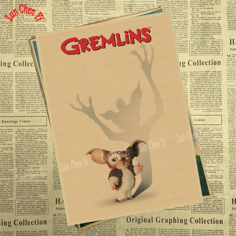 Gremlins Фэнтези фильм ужасов крафт бумага Плакат кафе высокое качество печати рисунок ядро декоративная живопись