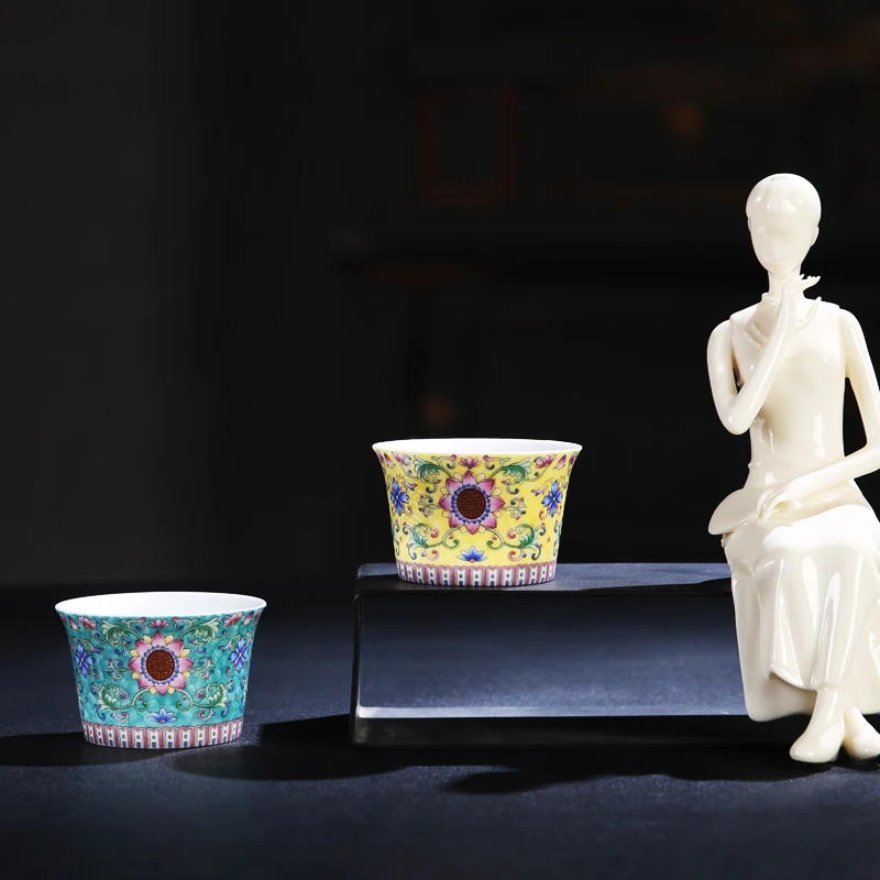 Керамическая эмалированная подсолнухая чайная посуда Boutique Jingdezhen чайный сервиз