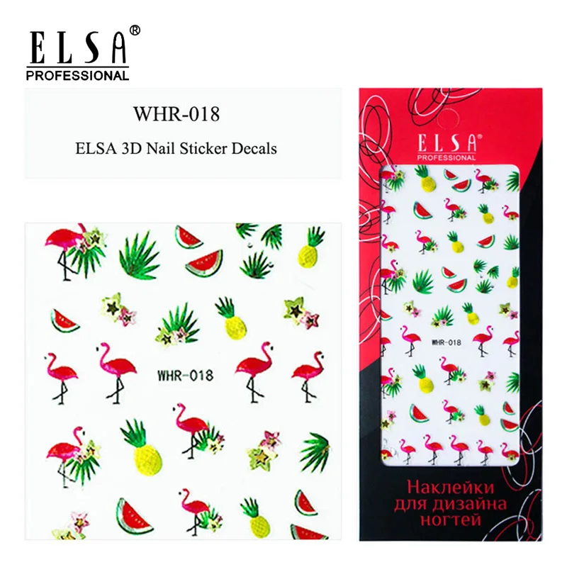 

ELSA Gold 3D Mixed Floral Colorful Summer Decals Nails Sticker Flower Jewelry Decoration Water Transfer Manicure Slider