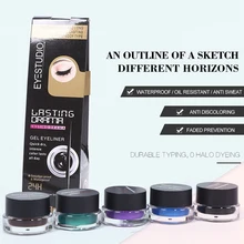 5 цветов Подводка для глаз гелевая Стойкая подводка для глаз гелевая водостойкая легкая в носке макияж черный синий фиолетовый зеленый коричневый подводка для глаз Новинка