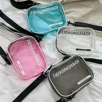 

Fashion Crossbody bags for Women Girls Ladies Clear Mini Shoulder Bag Elegant PVC Transparent Handbag clutch bolsa feminina