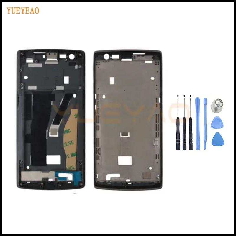 

YUEYAO LCD Front Frame Bezel For Oneplus One 1+ A0001 Original LCD Front Middle Frame Bezel Assembly Replacement+Tool+Tracking
