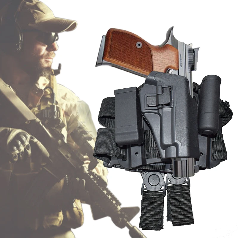 BLACK HAWK Style CQC Tactical Duty Drop Leg Thigh Gun Holster for SIG SAUER P226 P228 P229