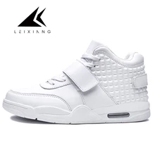 Баскетбольные кроссовки европейского размера; кроссовки из водонепроницаемого полиуретана; уличные спортивные ботильоны; Zapatillas Baloncesto; сезон осень; белые баскетбольные кроссовки