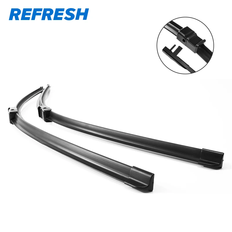 REFRESH Wiper Blades for Mazda 3 Europe Model Fit Side Pin / Hook Arms Model Year from 2003 to 2017