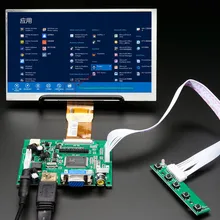 1024*600 ЖК-дисплей TFT монитор с пультом управления драйвером 2AV HDMI VGA для Lattepanda, Raspberry Pi Banana Pi