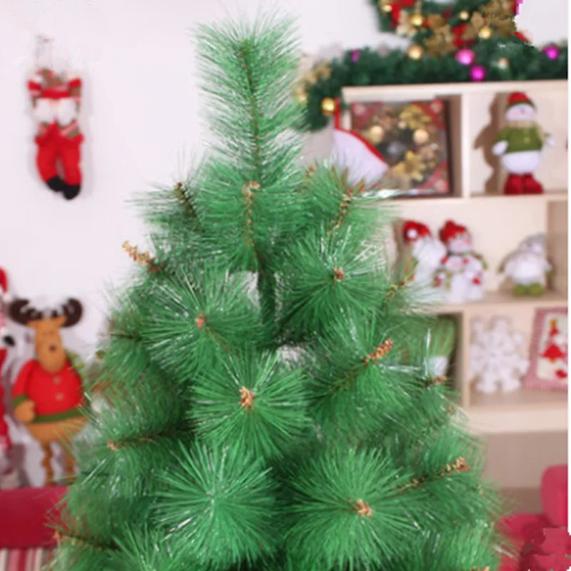 2,4 м/240 см большая Высококачественная Рождественская елка, Сосновая игла, Сосновая игла, дерево из ПВХ, зеленый материал, Рождественское украшение