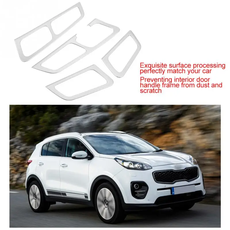 4Pcs Durable Car Door Interior Handle Frame Cover Accessory for Kia