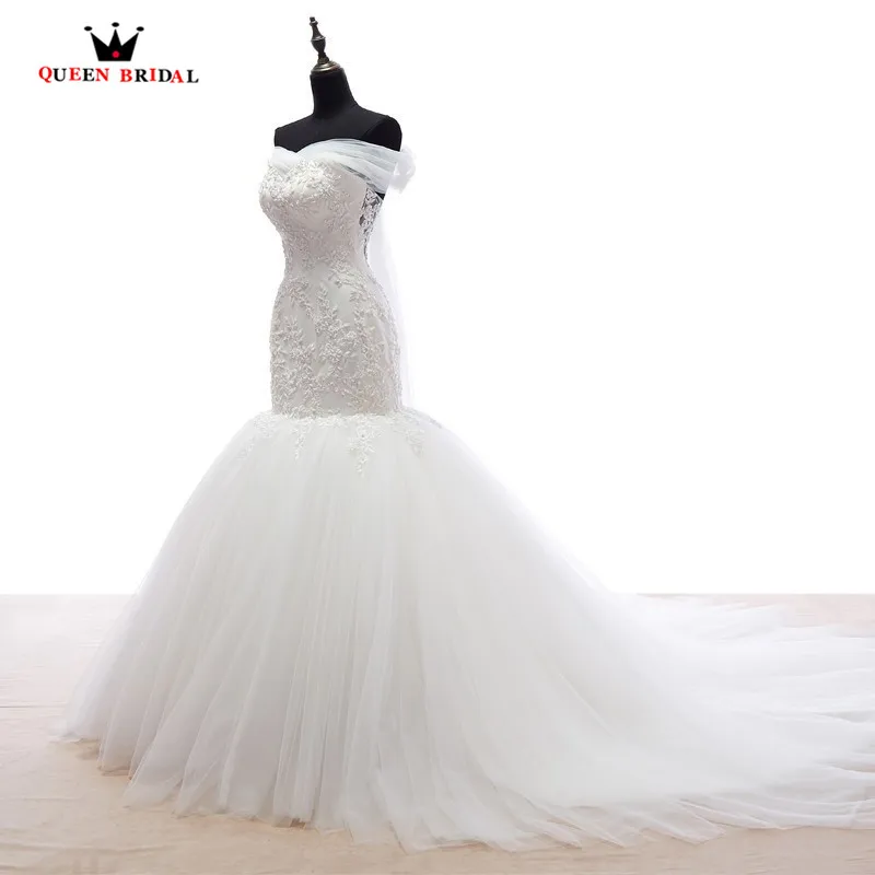 Wedding Dresses Mermaid Sweetheart Tulle Lace Beading Sexy Romantic Robe De Mariee Bridal Gown 2022 New Custom Size XJ38 | Свадьбы и