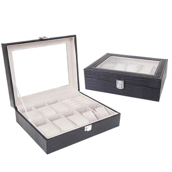 

Five Color 10 Grid Watch Box Storage Collection Holder Organizer Case Jewelry Packaging Display Organizador Box
