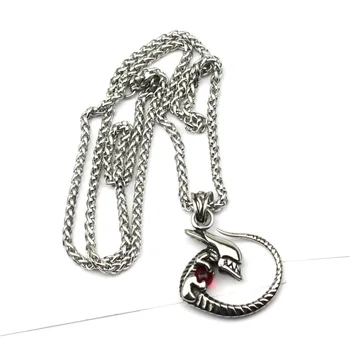 

Titanium steel Alien Predator neckalce pendant for wan for gift wholesale !