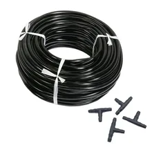 Micro tuyau d'irrigation de jardin avec 10 pièces | Tuyau de 20m 4/7mm connecteurs en t, tuyau d'arrosage pour l'agriculture de pelouse