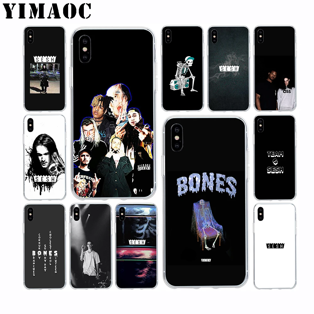 

YIMAOC Bones Rapper Sesh Soft Silicone Case for Apple Iphone 11 Pro Xr Xs Max X 10 8 Plus 7 6S 6 Plus SE 5S 5 7Plus 8Plus