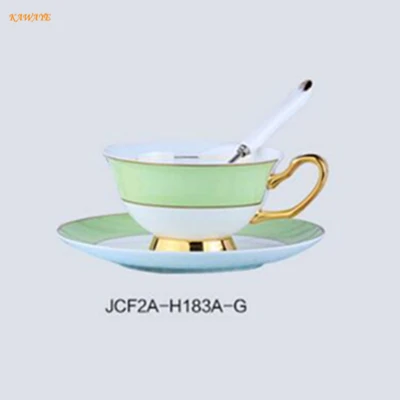 1 Набор индивидуального послеобеденного чая кофейная чашка высокий-светлый свет синяя керамическая кофейная чашка Европа чайная чашка наборы кофейных чашек 5ZDZ465 - Цвет: H183A-G