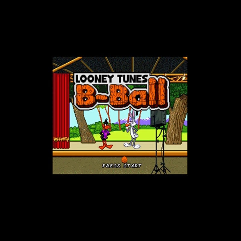16-битная большая серая игровая карта Looney Tunes B-Ball для игроков NTSC Прямая поставка |