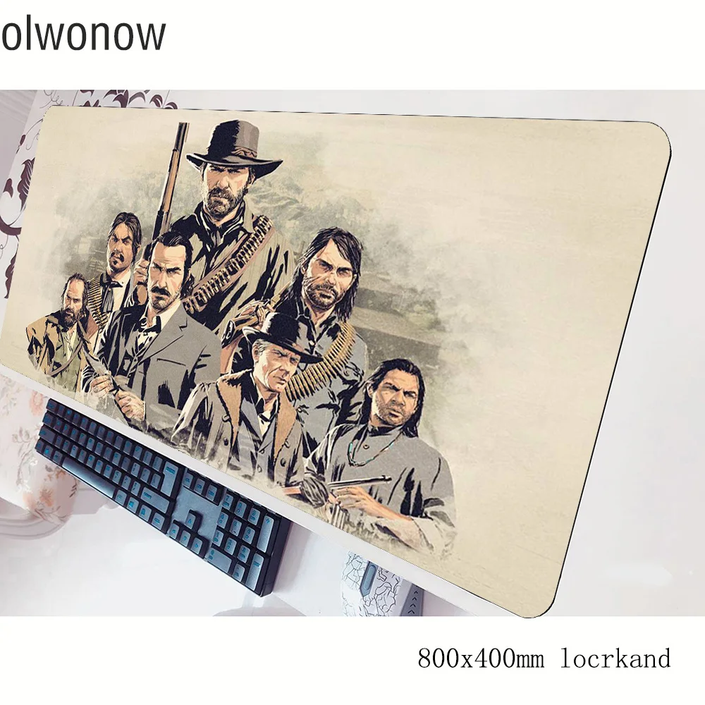 Красный dead redemption 2 коврик для мыши геймер Высокое качество 800x400x3 мм игровой коврик для мыши HD с принтом для ноутбука эргономичный коврик для мыши