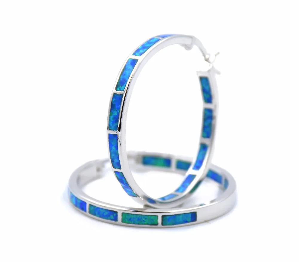 

2017 Summer Edition Big Fire Opal Hoop Earrings Free ePacket Dropshipping