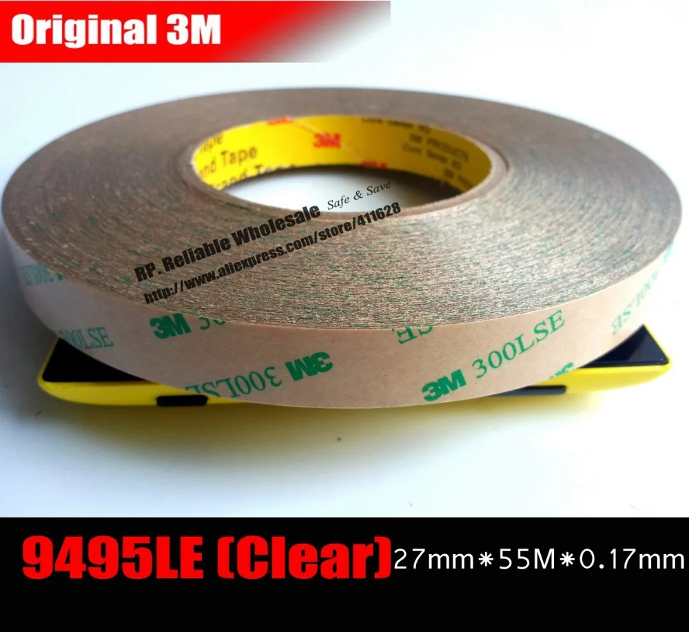 

(27mm*55M*0.17mm) Super Strong 3M Transparent Heavy Duty Tape Universal for Tablet Camera Mini Pad PC Touch Screen Panel Bezel