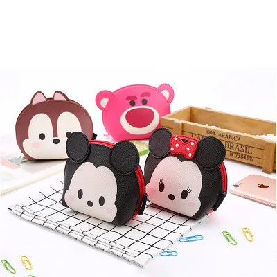 

Travel Cosmetic Bag Mickey Pattern Women Zipper Hand Holding Make Up Handbag Organizer Storage Pouch Toiletry Makeup Bag