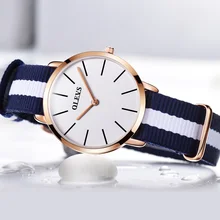 Women’s fashion leisure ultra-thin waterproof nylon top luxury brand watches, quartz simple gifts necessary original ms see cloc