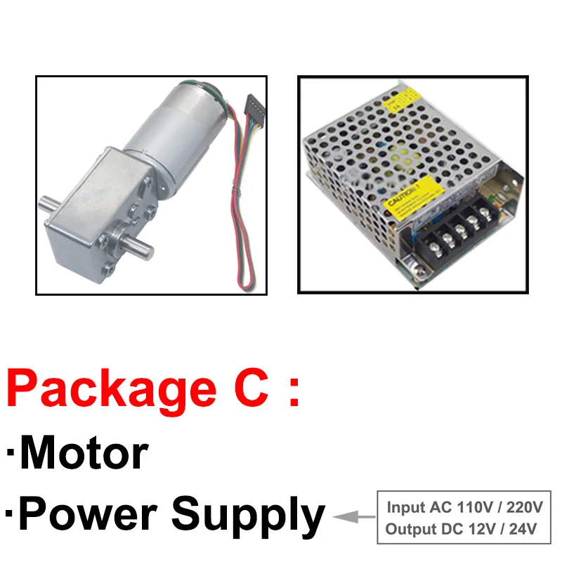 Микро-высокая Мощность 12V 24V DC червячный мотор-редуктор 12V двойной вал с датчиком с высоким крутящим моментом 12-470 об/мин самоблокирующиеся Регулируемый Скорость