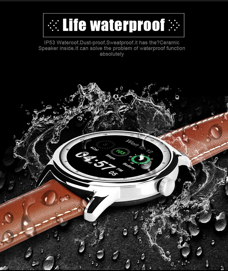 Smartwatch Bluetooth Смарт-часы 3,4 см сенсорный экран SMS вызов Синхронизация Смарт-браслет для apple Android IOS телефон xiaomi huawei