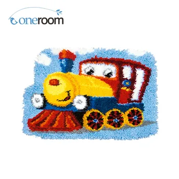 

oneroom ZD609 Small train Oneroom Hook Rug Kit DIY Unfinished Crocheting Yarn Mat Latch Hook Rug Kit Floor