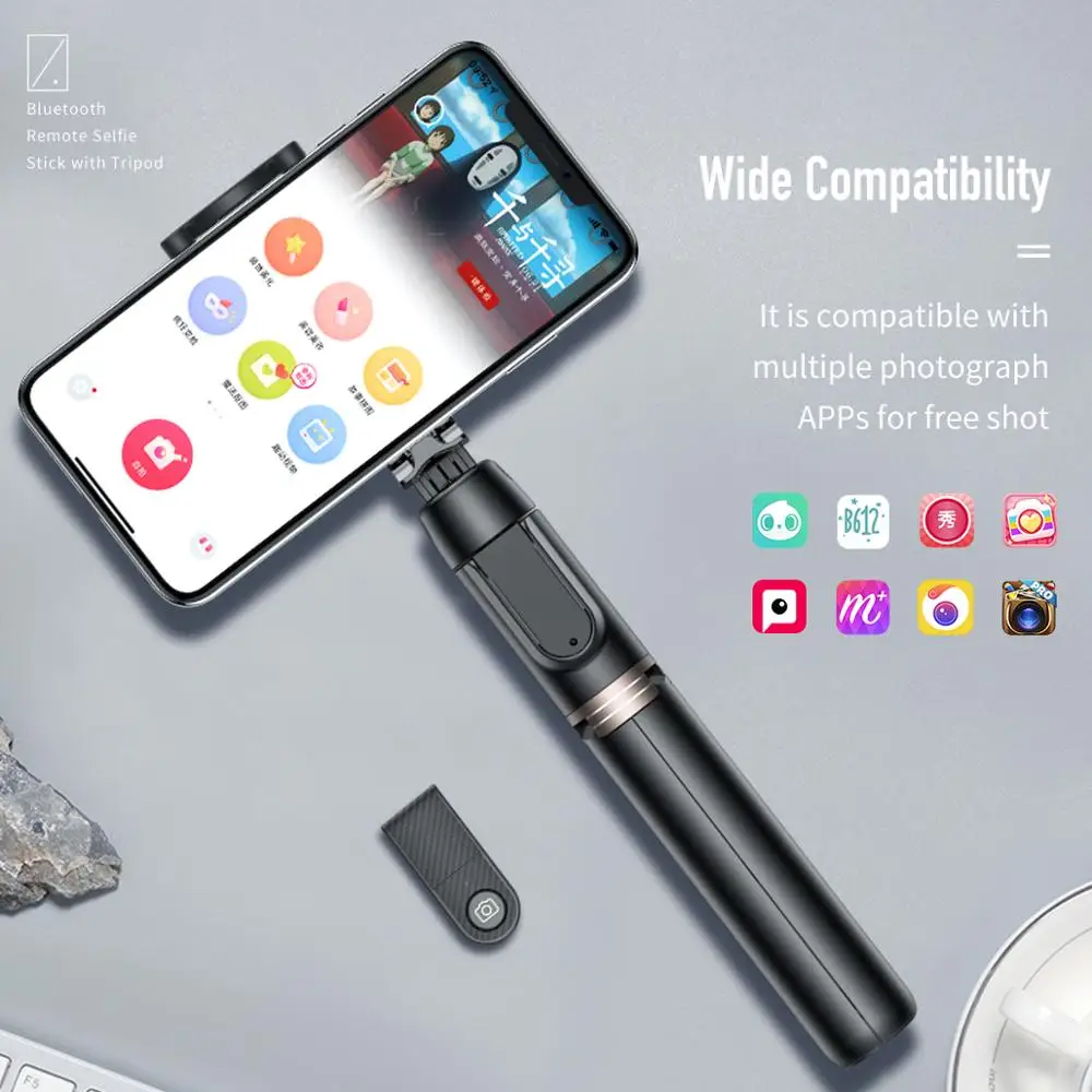 Рок штатив Bluetooth селфи палка портативный ручной смартфон камера с беспроводным
