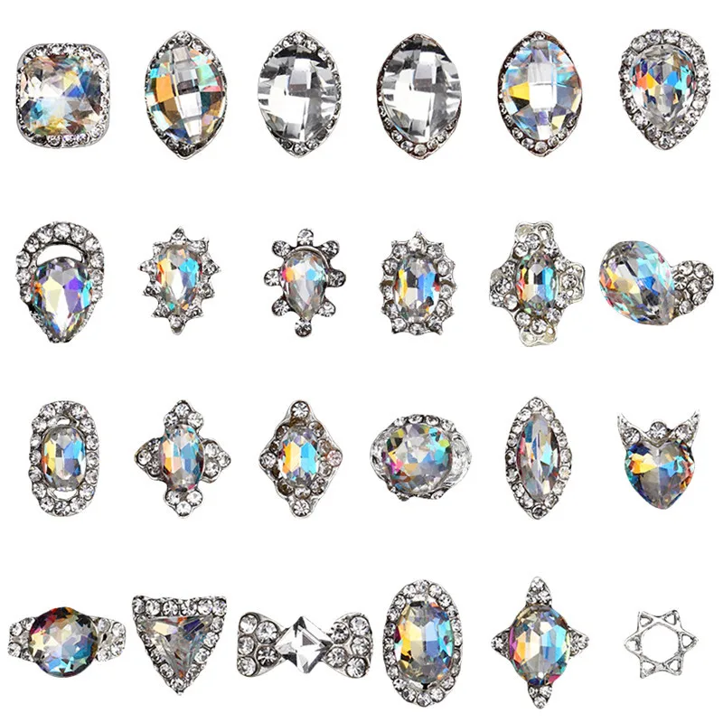 

3D Nail Art Rhinestone 240pcs Diamond Gems AB Crystal Glitter Tips Accessories Jewelry Manicure Tools Decoration DIY #291151