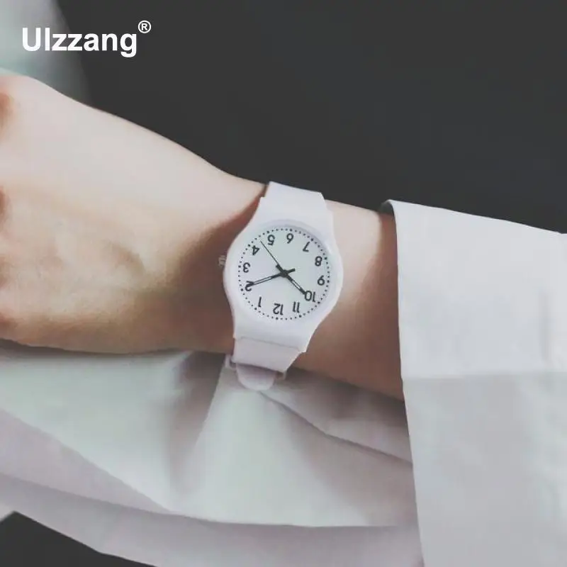 

Fashion Cute Jelly Safe Soft Rubber Silicone Quartz Wristwatches Wrist Watch for Women Girls Children Boy Students