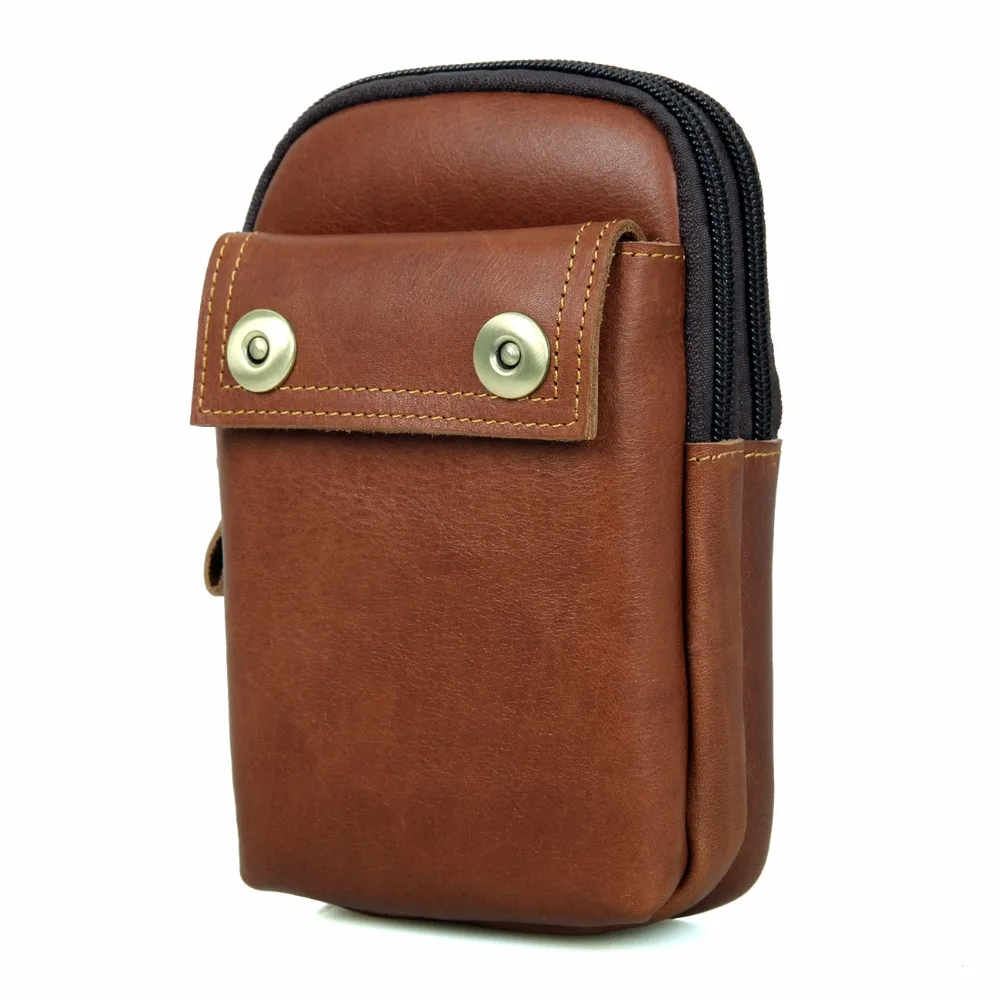 J.M.D Винтажный чехол из натуральной кожи для телефона сумочка на ремне поясная сумка мужская маленькая забавная сумка 5001B/C