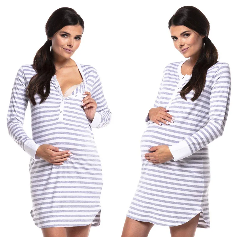 Весенне-осенняя одежда для сна для беременных женский джемпер Хлопковое платье для беременных с длинным рукавом Мини облегающее зимнее платье