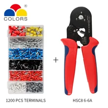 Adjustable Terminal Crimping Pliers Automatic Cable Wire Stripper Stripping Crimper Tool with 1200 Terminals Kit Adjustable Terminal Crimping Pliers Automatic Cable Wire Stripper Stripping Crimper Tool with 1200 Terminals Kit