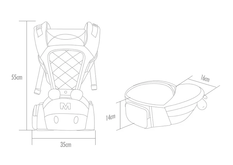 Disney Baby Carrier Хипсит(пояс для ношения ребенка) Микки ходунки слинг для малыша удерживающий пояс Рюкзак младенец Минни Hip Seat новорожденный 0-36 месяцев