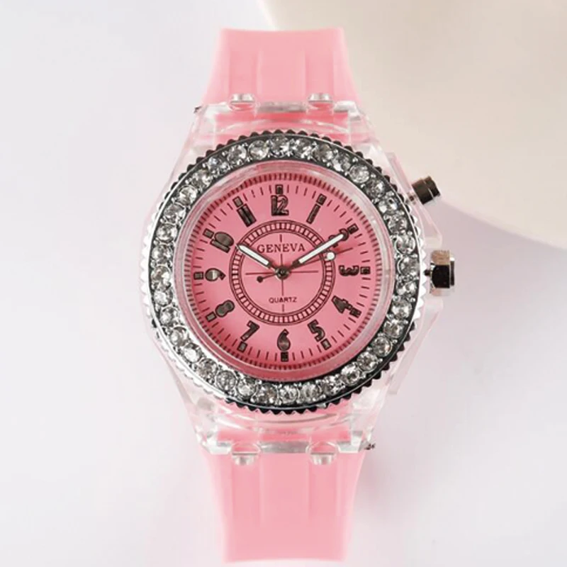 Luminous LED Sport Watches Women Quartz Watch ladies Women Men Silicone Wristwatches glowing Lover Watches (8)